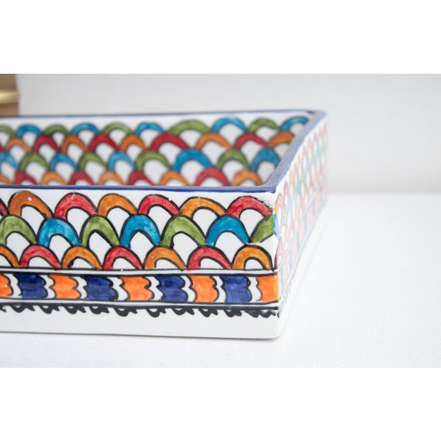 Not Yet Made - Made To Order Custom Made Mini Rectangular Multicolor Bathroom Sink, Handmade Washbasin, Hand-Painted Vessel Sink For Sale - Image 5 of 9