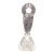 1950s Cut Glass Perfume Bottle With Tall Flower Shaped Stopper For Sale