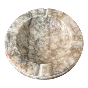 Vintage Hand Carved Italian Marble Ashtray