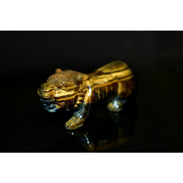 Gemstone Late 20th Century Tiger's Eye Tiger Natural Gemstone Animal For Sale - Image 7 of 9