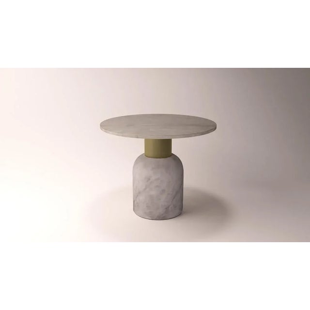 Serenity Fusion 40 Alabaster Table by Alabastro Italiano Dimensions: D 50 x H 40 cm. Materials: White alabaster, brushed...