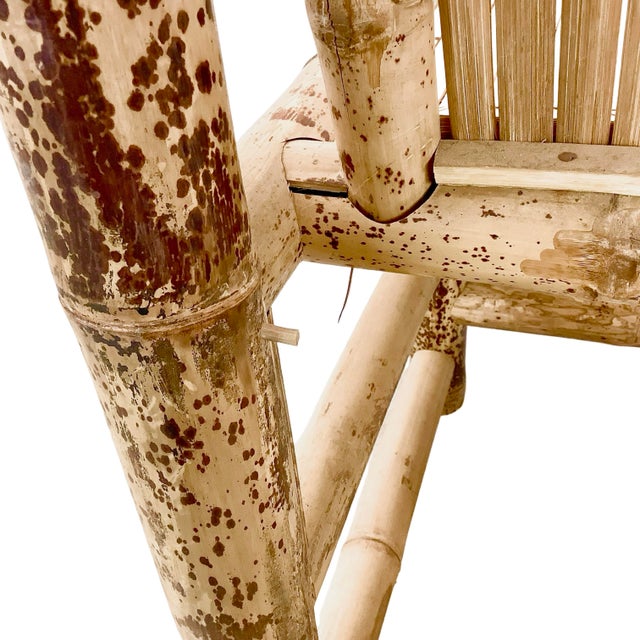 Vintage Natural Bamboo Side Chair With Wrapped Details For Sale - Image 15 of 18
