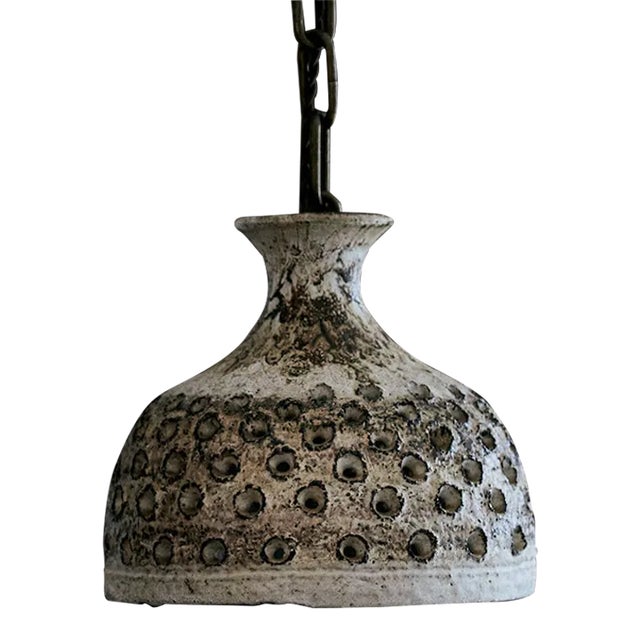 1970s Vintage Ceramic Pendant Light For Sale