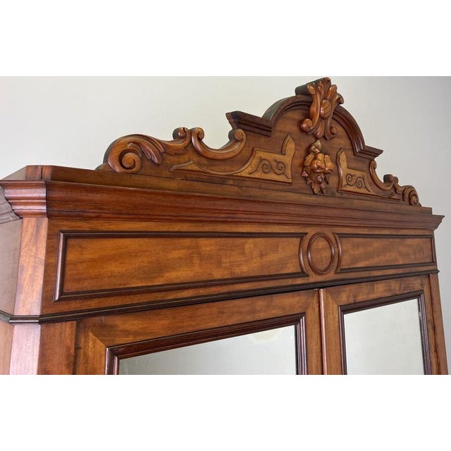 French Two-Door Wardrobe in Mahogany For Sale - Image 4 of 18