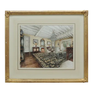 James M. "Jimmy" Steinmeyer X David Easton Large Watercolor Illustration on Paper