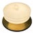 Vintage Art Deco Italian Brass and Opaline Glass Ceiling-mounted Lamp from Deknudt Lustrerie For Sale - Image 4 of 9