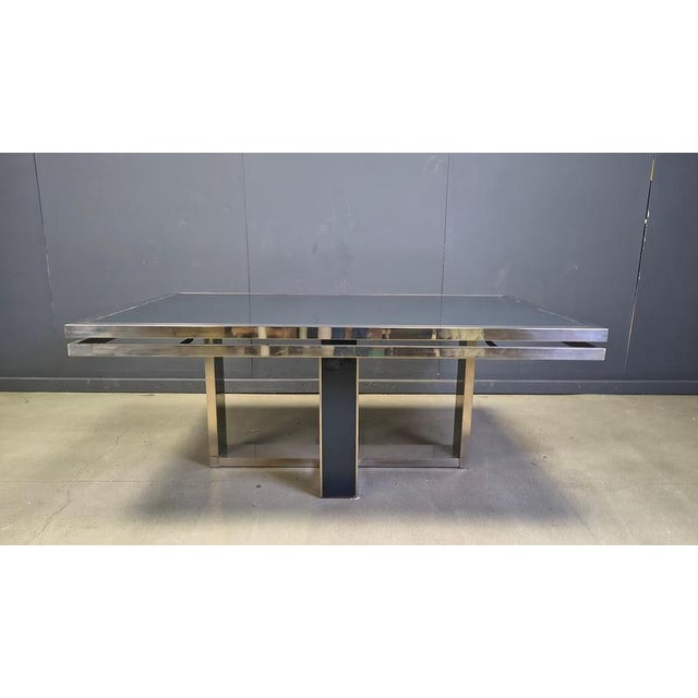Vintage Italian Chrome Dining Table, 1970s For Sale - Image 9 of 12