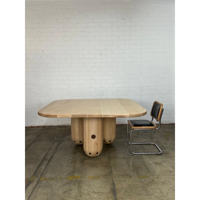 Tan Dug Trio Table in Maple For Sale - Image 8 of 11