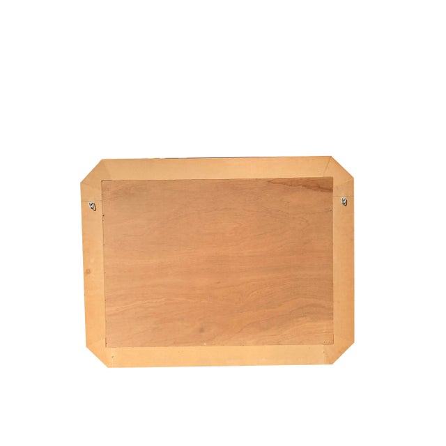 Modern 1980s Karl Springer Style Modern Faux Bamboo and Brass Hanging Wall Mirror For Sale - Image 3 of 8