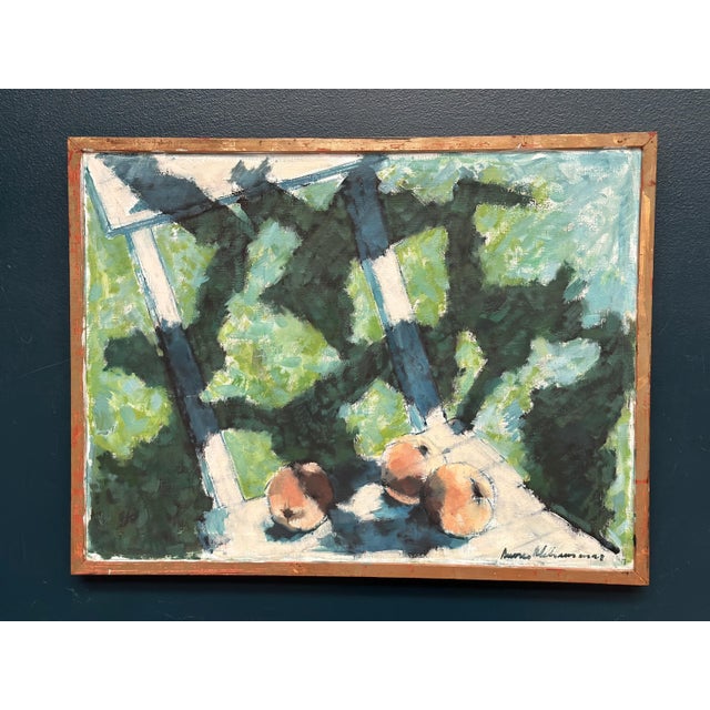 Sune Alehammar, Peaches on Chair, 1960s, Oil Painting on Canvas, Framed For Sale - Image 18 of 18