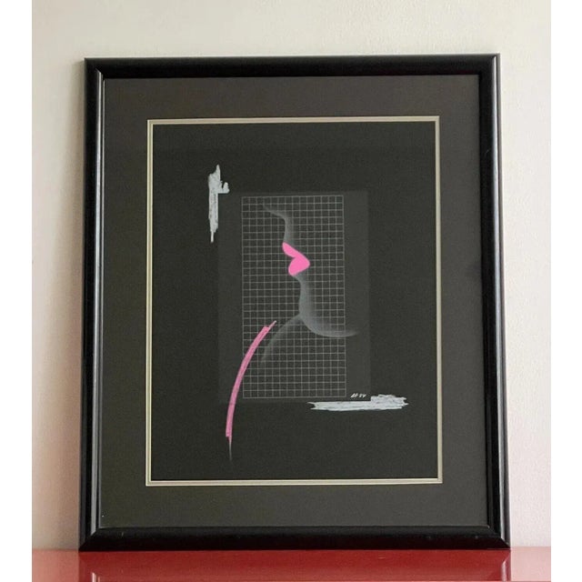 Glass 1980s Memphis Milano Style Graphic Postmodern New Wave Pop Art Prints - Set of 2 For Sale - Image 7 of 13