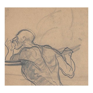 1930s Male Figure Drawing by Paul Travis For Sale