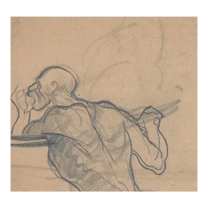 1930s Male Figure Drawing by Paul Travis