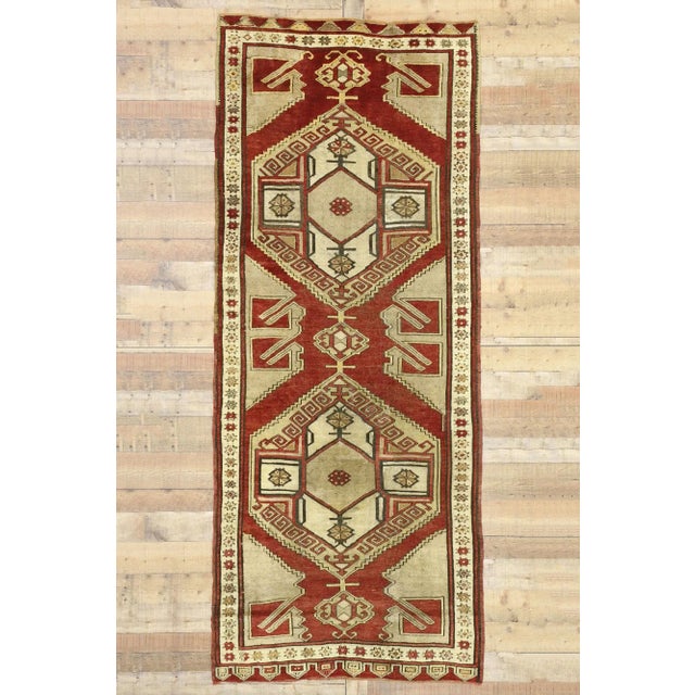 Vintage Turkish Oushak Hallway Rug Runner - 03'11 x 09'06 For Sale - Image 9 of 9
