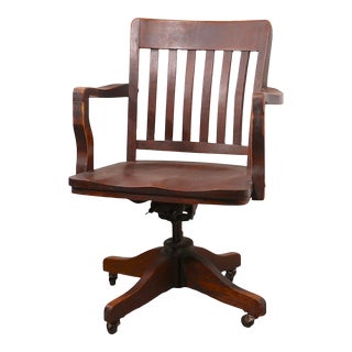 Classic Bank of England Swivel Tilt Desk Office Chair For Sale
