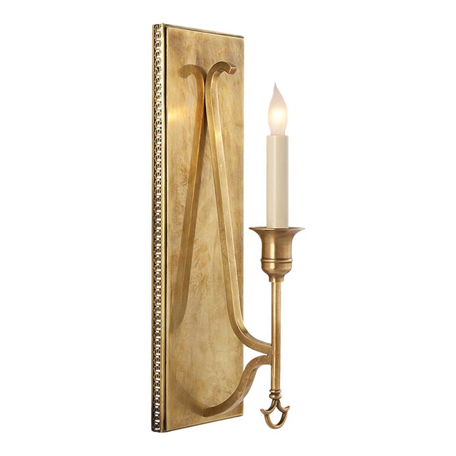 John Rosselli for Visual Comfort Signature Savannah Sconce in Hand-Rubbed Antique Brass For Sale