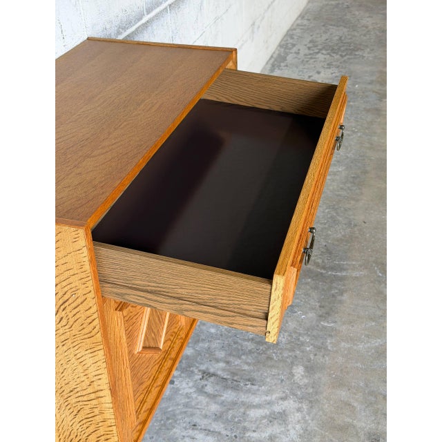 Oak Storage Cabinet With Doors Swedish Mid-Century Modern 1960s For Sale - Image 11 of 12