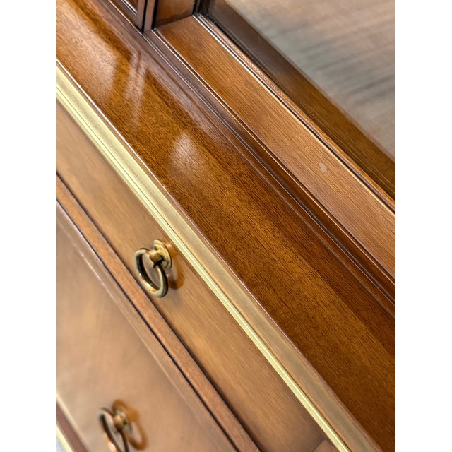 -MID-CENTURY CHINA CABINET WITH BASE 1-PIECE (2-ADJUSTABLE SHELVES) -MANUFACTURE: DREXEL INTERLUDE -IN THE STYLE OF: MID-...