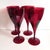 Postmodern Mikasa Panache Ruby Red Wine Glasses – Set of 4 Square Bowl Stemware, French Crystal For Sale - Image 3 of 9