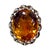 32 Carat Natural Oval Citrine Cocktail Ring in 14 Karat Yellow Gold, Estate For Sale - Image 15 of 18