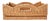 Artifacts Rattan Rectangular Scalloped Shelf Basket - Honey Brown For Sale