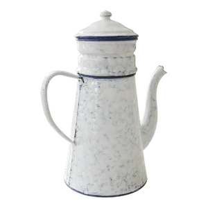 1920's Lrg. French Enamelware Coffee Pot, Found in France