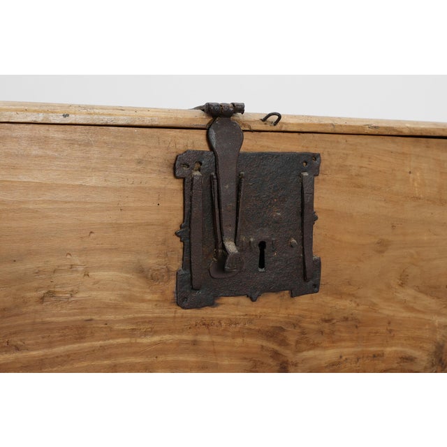 Rustic Rustic Oak Wooden Chest, France, 1900 For Sale - Image 3 of 11
