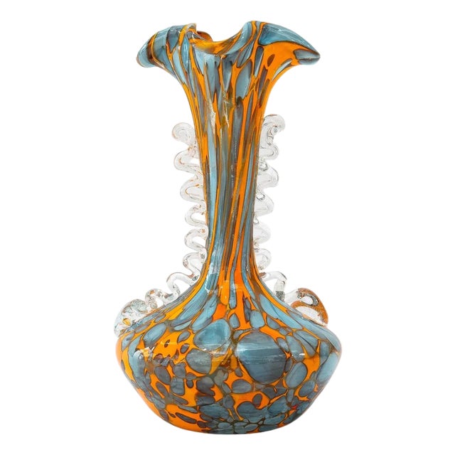 Italian Millefiori Art Glass Vase, 1950s For Sale