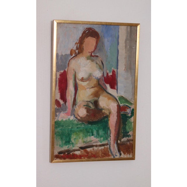 Holger Almqvist, Model Study, 1938, Oil on Panel For Sale - Image 12 of 18