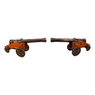 20th Century Bronze Artillery Cannons, Set of 2 For Sale