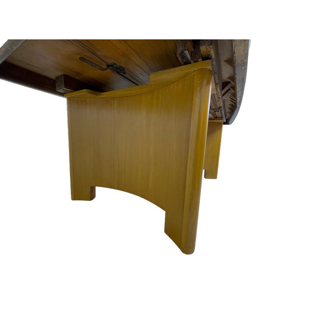 Sculptural Mid-Century Blonde Mahogany Dining Table by Herman Miller With Burlwood Patchwork Top & Leaves, 1940s For Sale - Image 15 of 18