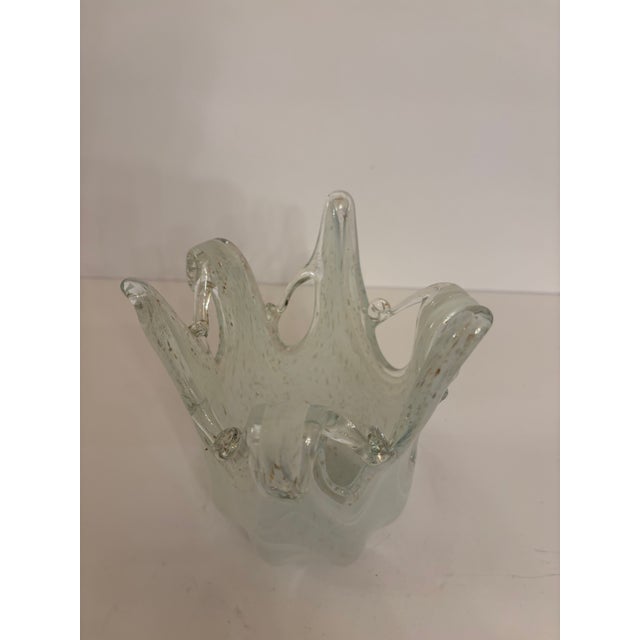 1960s Murano Venetian Hand Blown Glass Opaque Tall Vase For Sale In Boise - Image 6 of 8
