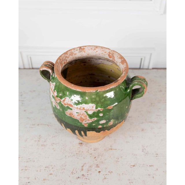 Ceramic French 19th Century Green-Glaze Confit Pot For Sale - Image 7 of 10