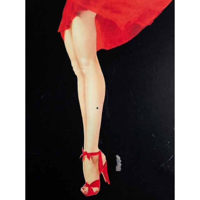 Vintage 1941 “Varga Girl” by Alberto Vargas Pin-Up Lithographed Tin Tray by the Heirloom Tradition, Licensed September 1987 For Sale - Image 4 of 4