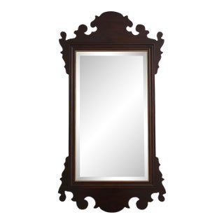 Ethan Allen Georgian Court Chippendale Cherry Mirror For Sale