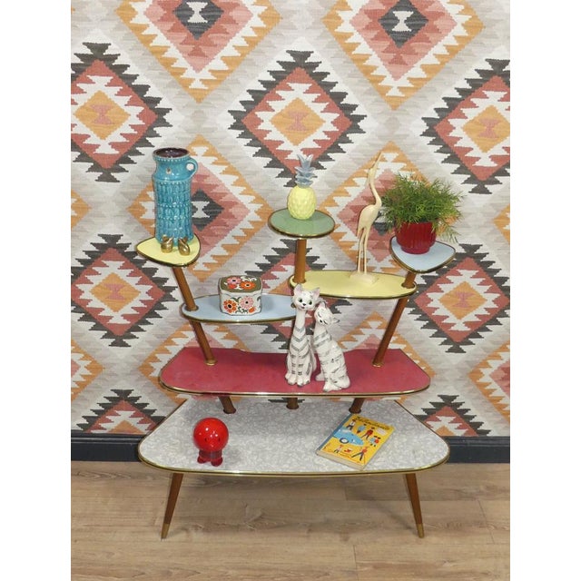 Large Colorful Flower Stand, 1950s For Sale - Image 5 of 14