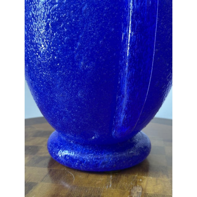 Blue Winged Vase in Pulegoso Blue Glass by Napoleone Martinuzzi, 1920s For Sale - Image 8 of 9