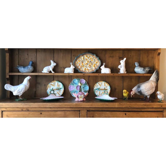 Late 19th Century 19th Century Choisy Le Roi Majolica Hen & Chicks Plate For Sale - Image 5 of 11