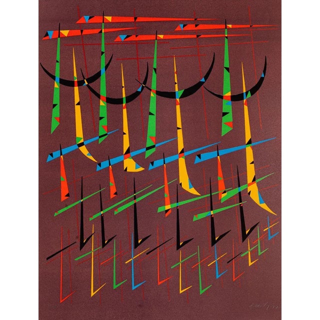 Composition is an original lithograph artwork, realized by Rafael Alberti in 1972. Hand-signed, dated, numbered, edition...