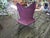 Mid-Century Modern Hardoy Style Welded Solid Wrought Iron BKF Butterfly Chair With Purple Canvas Seat For Sale - Image 12 of 15