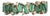Zig Zag Yellow Gold Natural Diamond & Emerald Ring For Sale