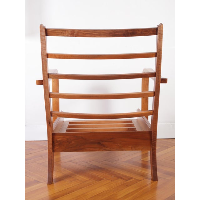 Art Deco Upholstered Walnut Lounge Chair, 1930s For Sale - Image 9 of 18
