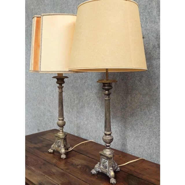 Table Lamps in Bronze, Set of 2 For Sale - Image 3 of 11