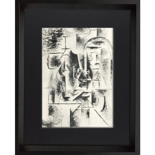 Pablo Picasso 1940s Vintage Pablo Picasso "Man With Pipe" Rare Limited Edition, Carman Press, Custom Framed For Sale - Image 4 of 4