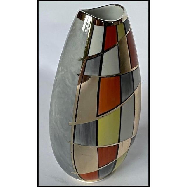 1930s Large Vintage Mid-Century Modern Manfred Veyhl Silver Overlay Vase For Sale - Image 5 of 9
