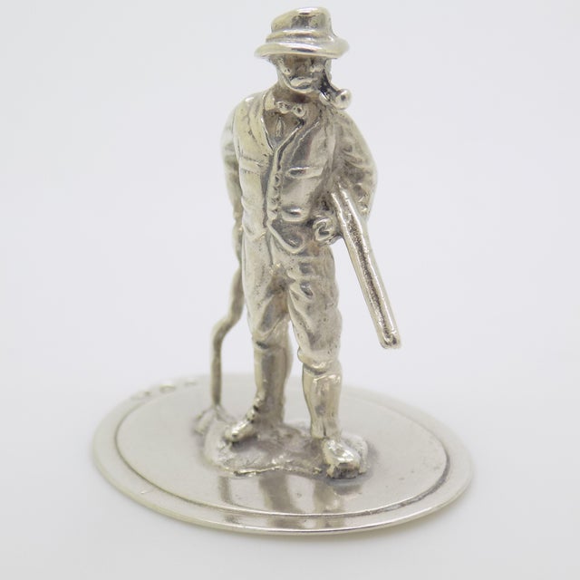 Vintage Silver 835 Country Gentleman Hunting Figurine, Netherlands, 1978 For Sale - Image 4 of 12