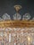 Metal 1930s Art Deco Gold Low Plafonnier Crystal Brass Lustre Ceiling Chandelier For Sale - Image 7 of 8