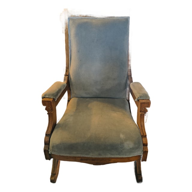 Late 19th Century Eastlake Victorian Oak Platform Rocker For Sale