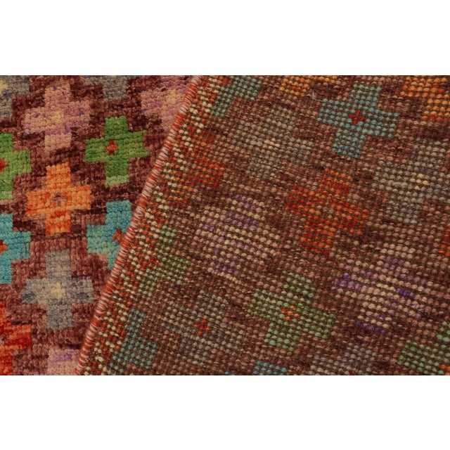 Eclectic Balochi Brown/Rust Wool Rug - 3'3''x4'11'' For Sale - Image 9 of 11