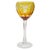 Victorian Livānu Stikls Amber Hand-Cut Crystal Wine Goblet, Latvia, Late 20th Century 8" For Sale - Image 3 of 10